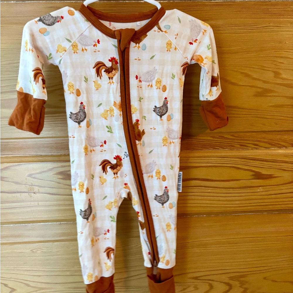 Little Frugals Bamboo pajamas- chickens